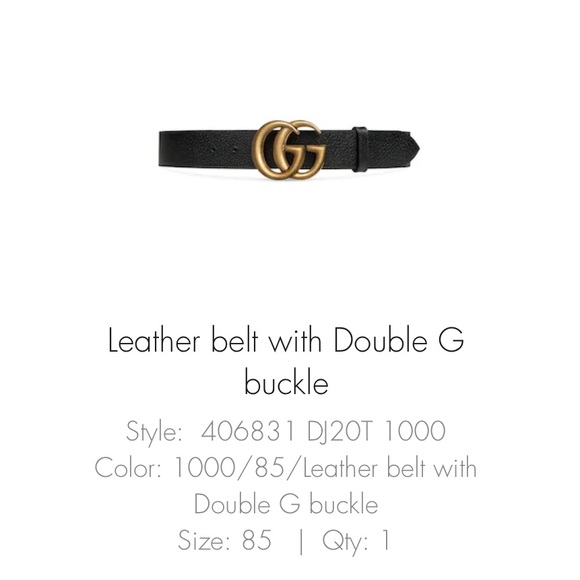Gucci Leather belt with Double G
buckle GG MARMONT WIDE BELT
Size: 85 - Picture 4 of 13